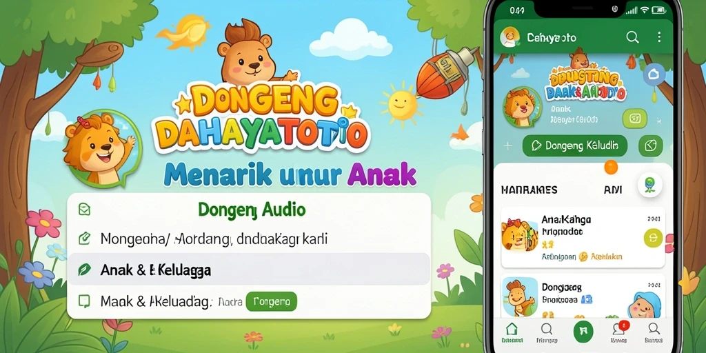 Tampilan antarmuka aplikasi CAHAYATOTO yang menarik dan ramah anak.