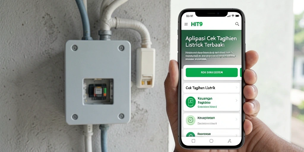 Tampilan antarmuka HIT9 yang modern dan informatif untuk cek tagihan listrik.