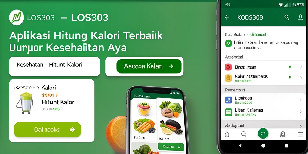 Tampilan antarmuka LOS303 yang informatif dan mudah digunakan untuk menghitung kalori.